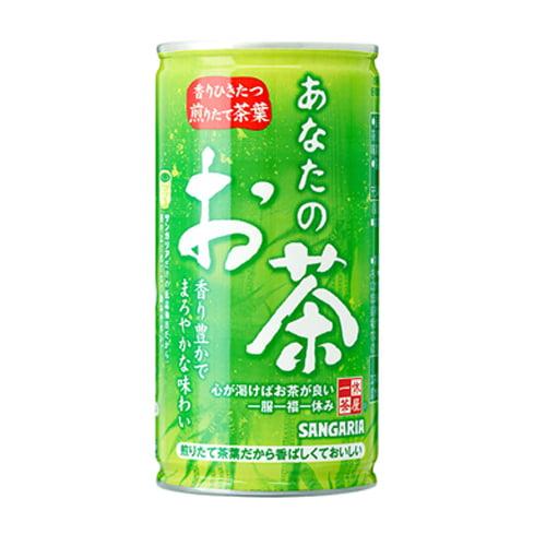 【賞味期限:25.03.31】サンガリア 緑茶 あなたのお茶 190g×30缶