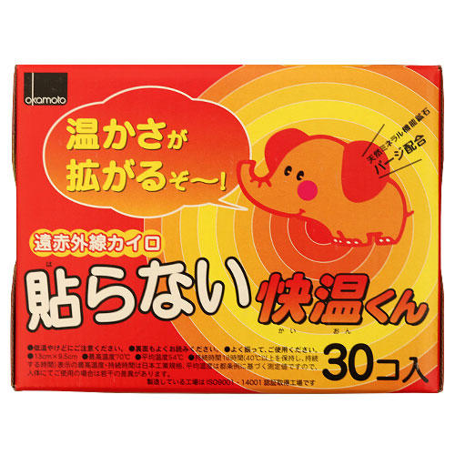 【使用期限:25.12.31以降】オカモト 快温くん 貼らないカイロ レギュラー 30枚入×8個