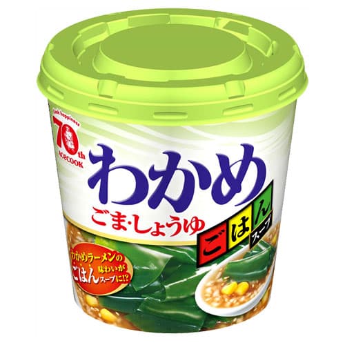 【賞味期限:24.12.04】エースコック わかめごはんスープ ごま・しょうゆ 36g×6個