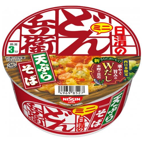 【賞味期限:24.10.16】日清食品 どん兵衛 天ぷらそば ミニ 【西】 46g×12個