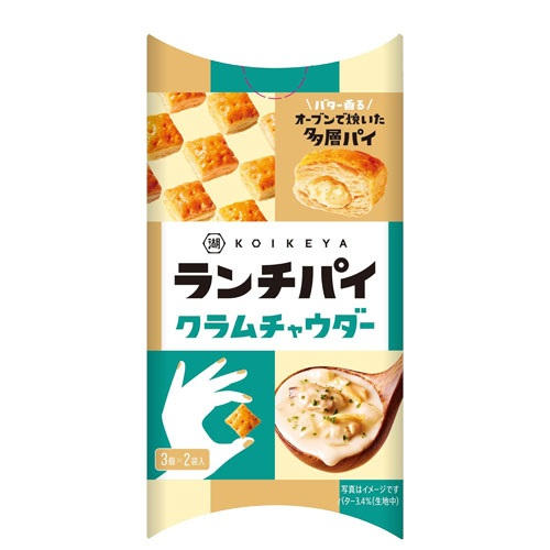 【賞味期限:25.01.31】湖池屋 ランチパイ クラムチャウダー 6個入×12袋