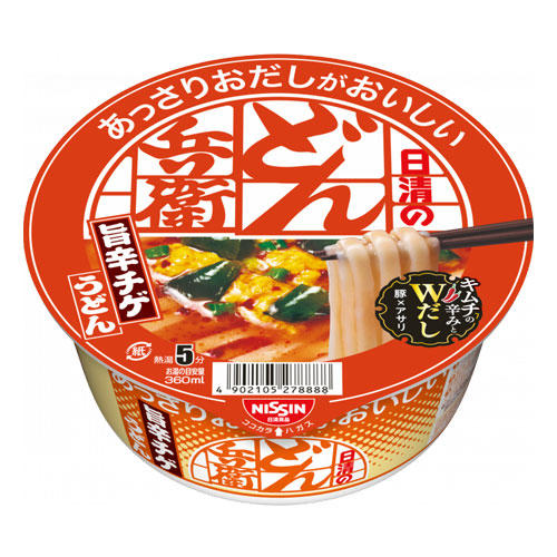 【賞味期限:25.01.04】日清食品 あっさりおだしがおいしいどん兵衛 旨辛チゲうどん 69g×12個