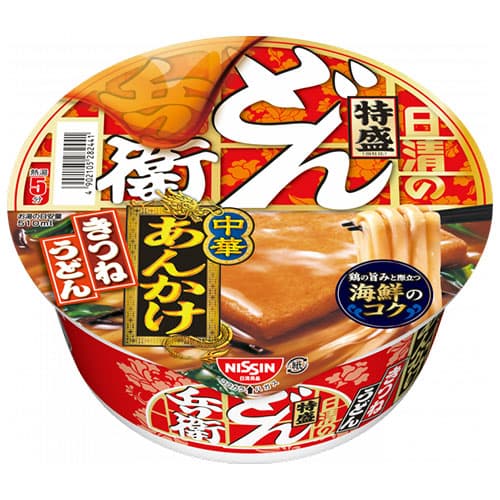 【賞味期限:25.04.24】日清食品 どん兵衛 特盛 中華あんかけきつねうどん 127g×12個