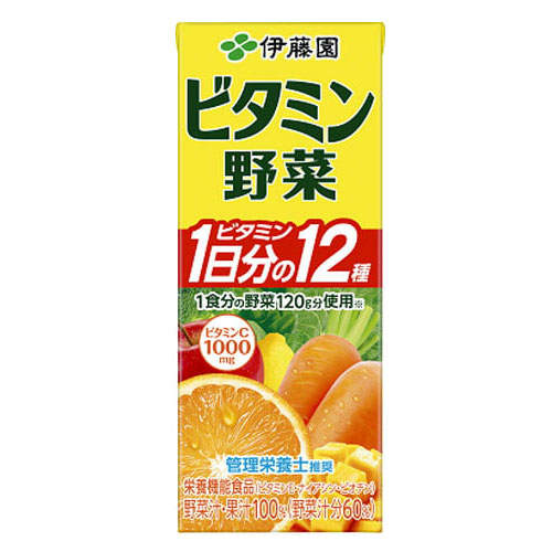 【賞味期限間近】【賞味期限:25.10.12】伊藤園 ビタミン野菜 紙パック 200ml 12本入
