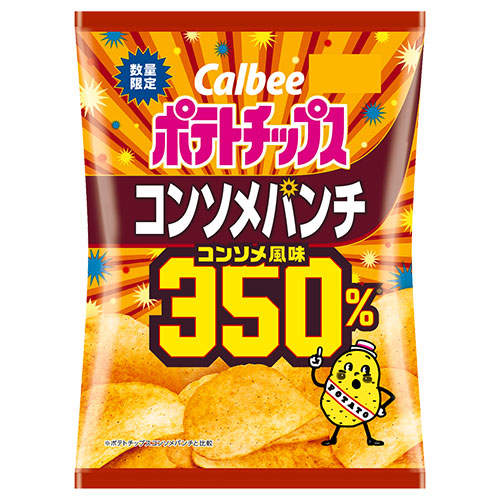 【賞味期限:25.09.30】カルビー ポテトチップス コンソメパンチ350％ 52g×3袋