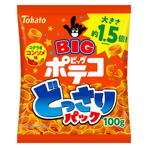【賞味期限:25.09.12】東ハト どっさりパック ポテコ コンソメ味 100g×3袋