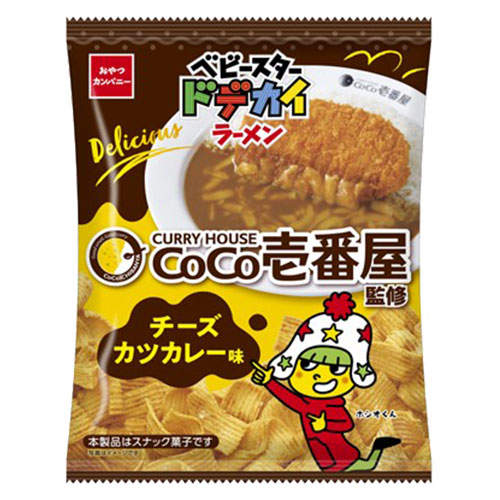 【賞味期限:26.01.31】おやつカンパニー ベビースター ドデカイラーメン CoCo壱番屋監修 チーズカツカレー味 60g×24袋