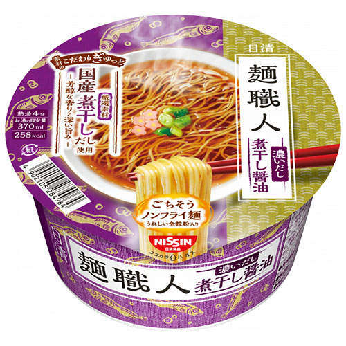 【賞味期限:25.11.02】日清食品 麺職人 濃いだし 煮干し醤油 86g×12個