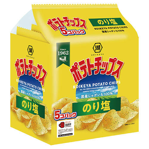 【賞味期限:26.01.31】湖池屋 ポテトチップス のり塩 5P入×6個