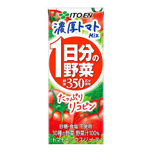 賞味期限:26.07.25 伊藤園 1日分の野菜 濃厚トマトmix 紙パック 200ml 24本