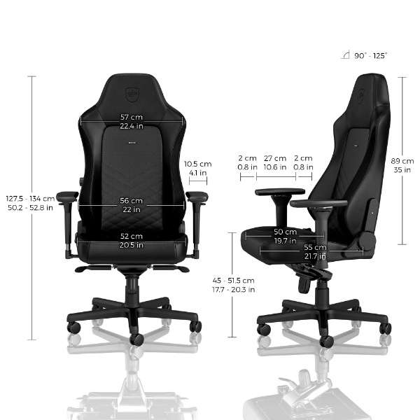 noblechairs ゲーミングチェア HERO ブラック NBL-HRO-PU-BLA-SGL