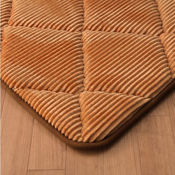 イケヒコ 極厚 キルトラグ ホットカーペット対応 長方形 185×300cm オレンジ GRD190300