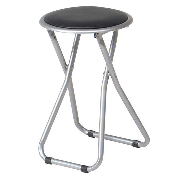 折りたたみパイプ丸椅子 FB-02BK 6脚セット 88624