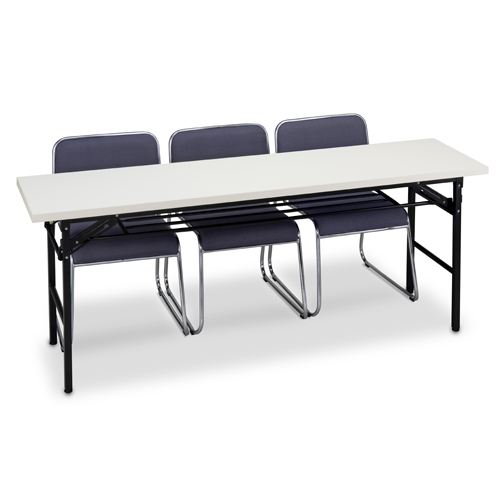 (個人宅＋3300円) タック販売 折畳式会議用テーブル 1800×450 ホワイト KM1845TW