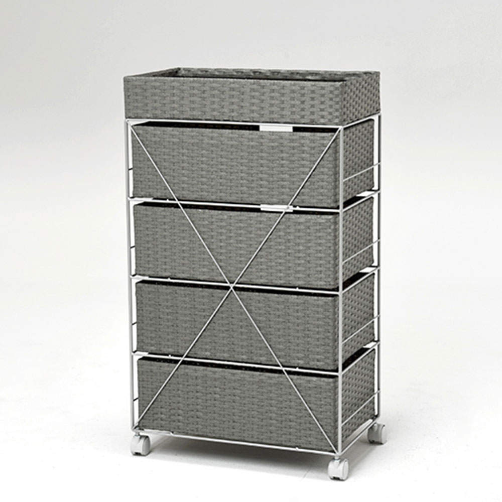 萩原 ランドリーラック グレー RAN-2412GY