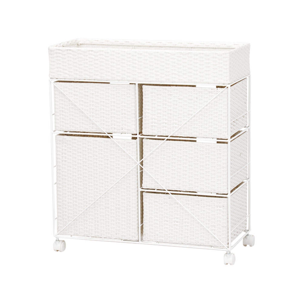 萩原 ランドリーラック ホワイト RAN-2417WH