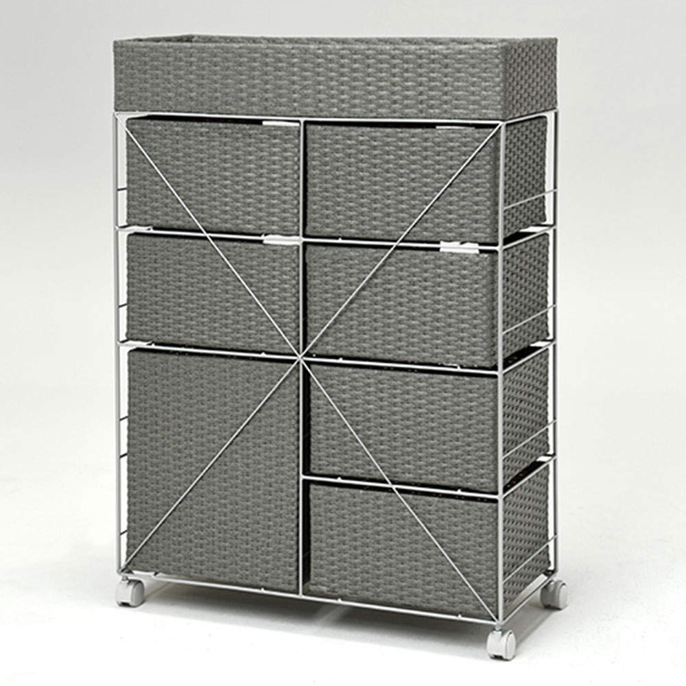 萩原 ランドリーラック グレー RAN-2418GY