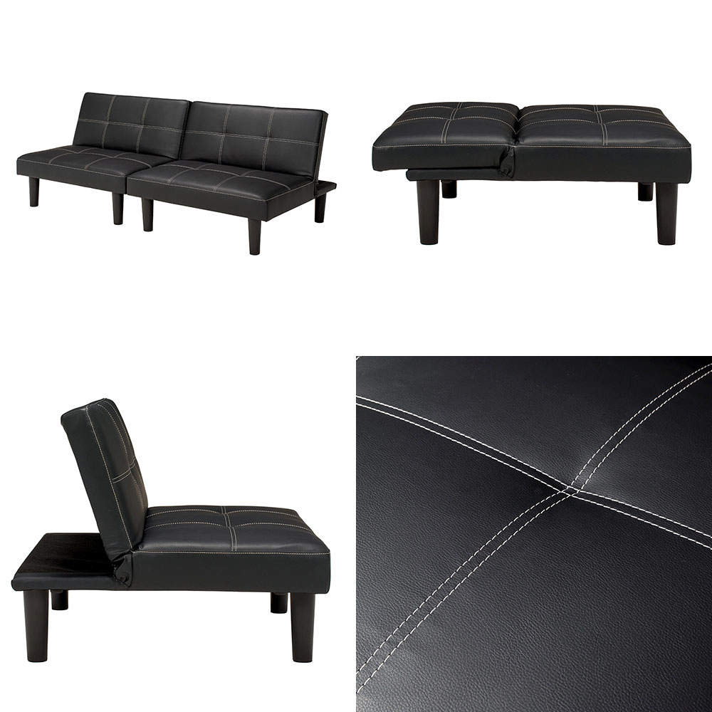 萩原 ソファベッド ブラック LSF-4440BK-2S