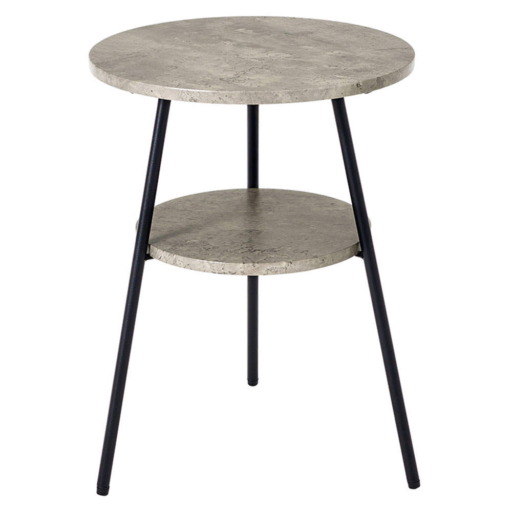 萩原 サイドテーブル マーブルグレー LST-4663MGY