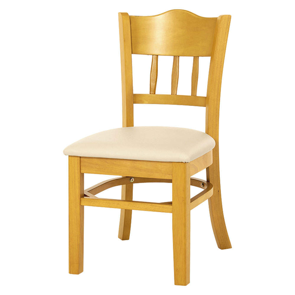 萩原 ダイニングチェアー 2脚セット ナチュラル PVCレザー VC-7593NA