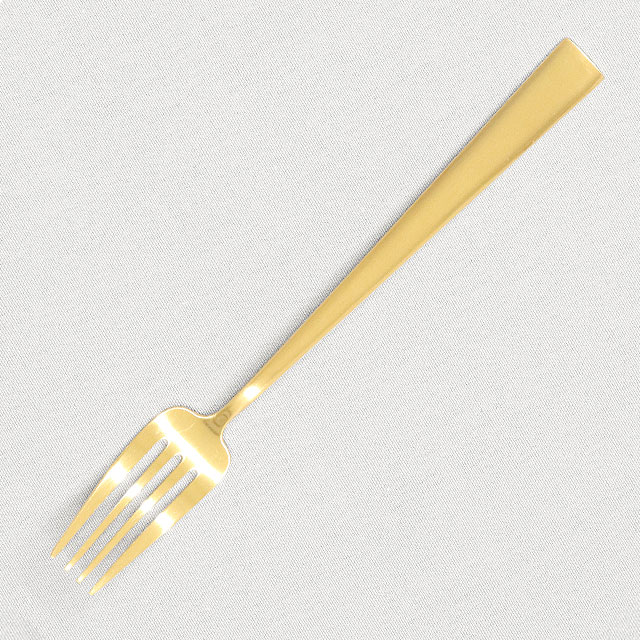 【売りつくし】Cutipol クチポール DUNA Matte Gold デュナ マット ゴールド Dinner fork ディナーフォーク
