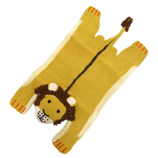 【売りつくし】KLIPPAN クリッパン アニマルカーペット ライオン Lion Yellow 50×123