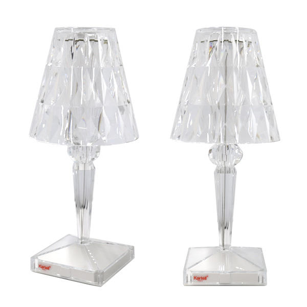 Kartell カルテル テーブルランプ バッテリー BATTERY W9140 クリスタル CRYSTAL