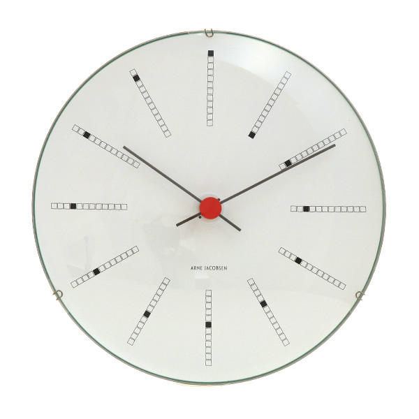 ARNE JACOBSEN アルネ・ヤコブセン 掛け時計 Bankers wall clock バンカーズクロック ホワイト 21cm