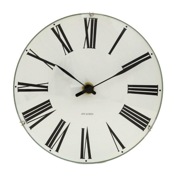 ARNE JACOBSEN アルネ・ヤコブセン 掛け時計 Roman wall clock ローマンクロック ホワイト 16cm