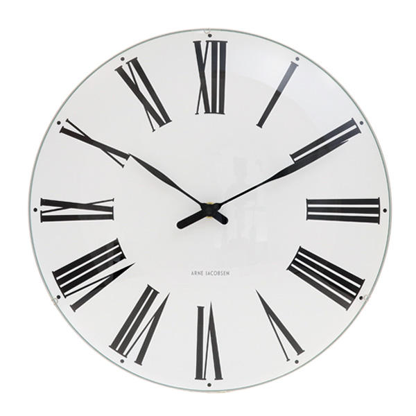 ARNE JACOBSEN アルネ・ヤコブセン 掛け時計 Roman wall clock ローマンクロック ホワイト 29cm