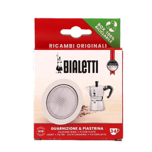 Bialetti ビアレッティ 交換用パッキン＆フィルター SILICON GASKET＋FILTER パッキン＋フィルターセット 3～4CUPS 3～4カップ用