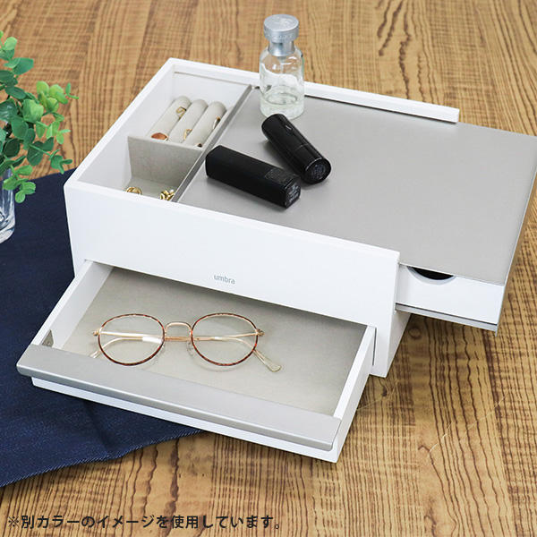 よろずやマルシェ本店 アンブラ Umbra ジュエリーボックス ストウイット 290245 Stowit ブラック/ウォルナット 日用品