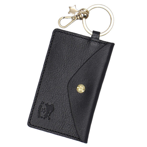 よろずやマルシェ本店 | IL BISONTE イルビゾンテ SCARLINO KEYRING キーリング付きカードケース NERO ブラック  BK110 SKH042 キーホルダー PV0005: ファッション －食品・日用品から百均まで個人向け通販