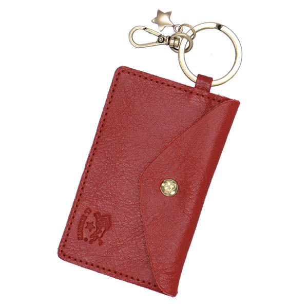 よろずやマルシェ本店 | IL BISONTE イルビゾンテ SCARLINO KEYRING キーリング付きカードケース RED レッド RE155  SKH042 キーホルダー PV0005: 日用品・キッチン・洗剤 －食品・日用品から百均まで個人向け通販