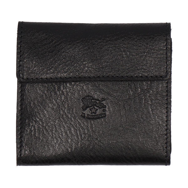 よろずやマルシェ本店 | IL BISONTE イルビゾンテ MEDIUM WALLET 財布 NERO ブラック BK110 SMW022  二つ折り財布 PV0005: ファッション －食品・日用品から百均まで個人向け通販