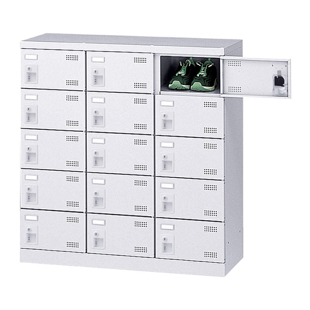 生興 靴箱 シューズロッカー SLBW-M15-D3 (ダイヤル錠)3列5段15人用