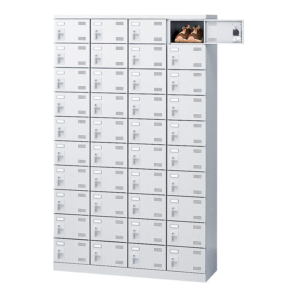 生興 靴箱 シューズロッカー SLBW-440-D3 (ダイヤル錠)4列10段40人用