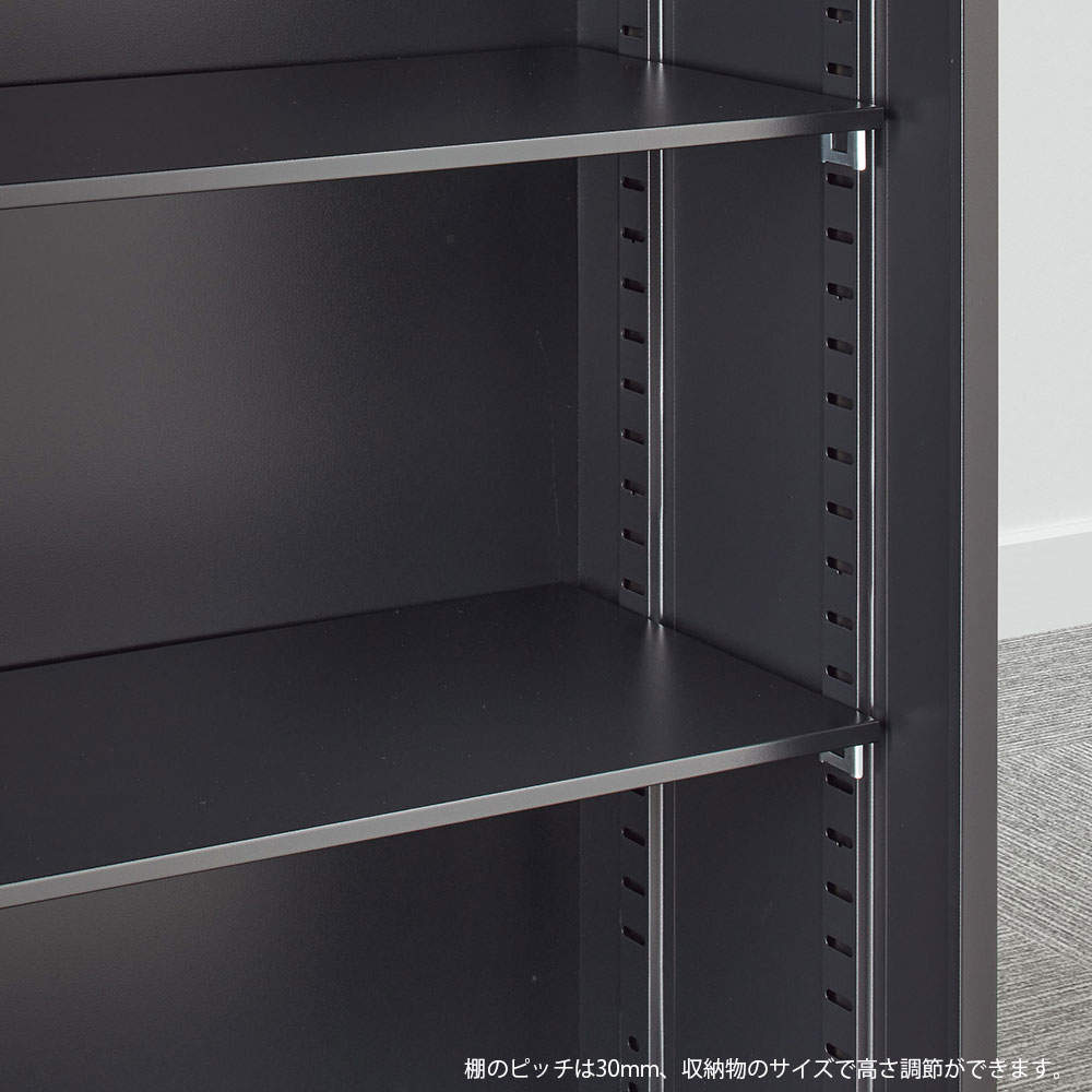 生興 ALZシリーズ オープン書庫 ブラック W880xD380×H1860mm ALZK-K36