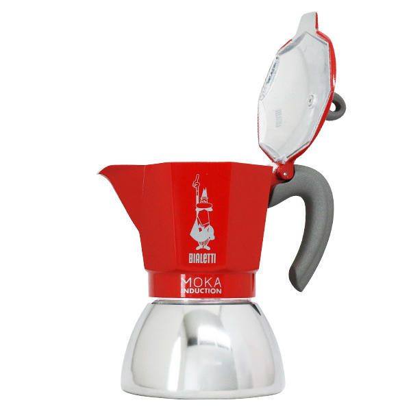 Bialetti ビアレッティ エスプレッソマシン MOKA INDUCTION RED 6CUPS モカ インダクション レッド 6カップ用