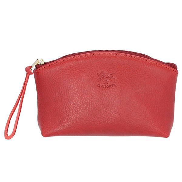 IL BISONTE イルビゾンテ POUCH ファスナーポーチ RED レッド RE157 SCA014 ポーチ PV0005