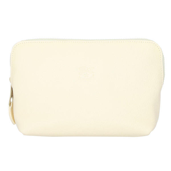 IL BISONTE イルビゾンテ POUCH ファスナーポーチ MILK ミルク WH176 SCA033 PV0001