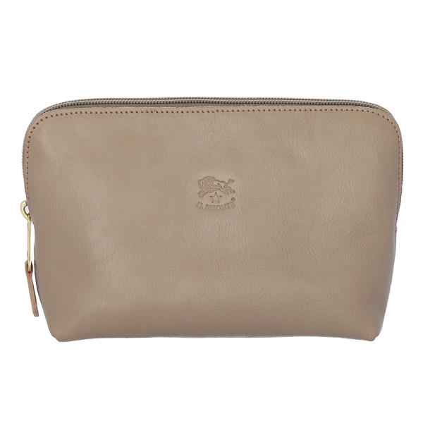 IL BISONTE イルビゾンテ POUCH ファスナーポーチ LIGHT GREY ライトグレー GY103 SCA033 PV0005