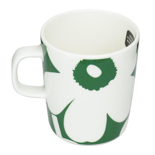 Marimekko マリメッコ Unikko 60th ウニッコ マグ マグカップ 250ml ホワイト×グリーン