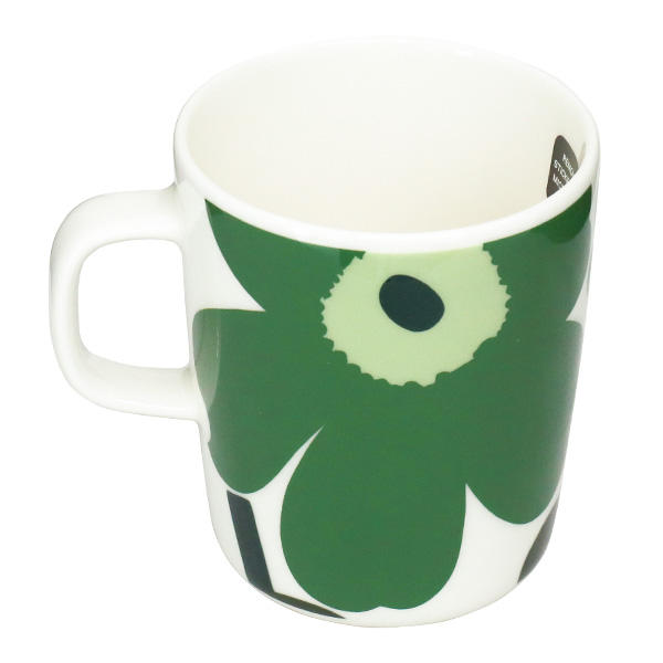 Marimekko マリメッコ Unikko 60th ウニッコ マグ マグカップ 250ml ホワイト×グリーン×ライトグリーン