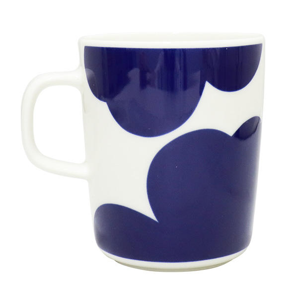 Marimekko マリメッコ Iso Unikko 60th イソ ウニッコ マグ マグカップ 250ml ホワイト×ダークブルー