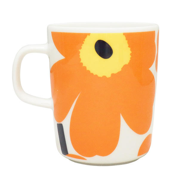 Marimekko マリメッコ Unikko 60th ウニッコ マグ マグカップ 250ml ホワイト×オレンジ