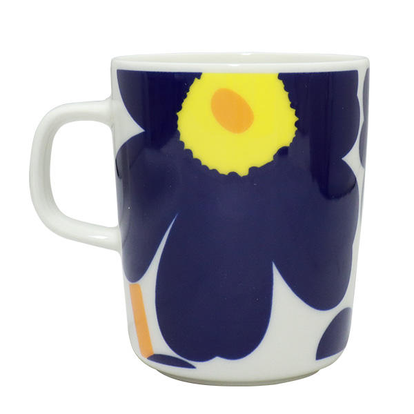 Marimekko マリメッコ Unikko 60th ウニッコ マグ マグカップ 250ml ホワイト×ダークブルー