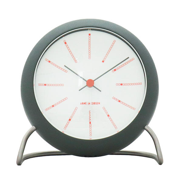 ARNE JACOBSEN アルネ・ヤコブセン 置時計 Bankers table clock バンカーズ テーブルクロック ダークグレー 11cm