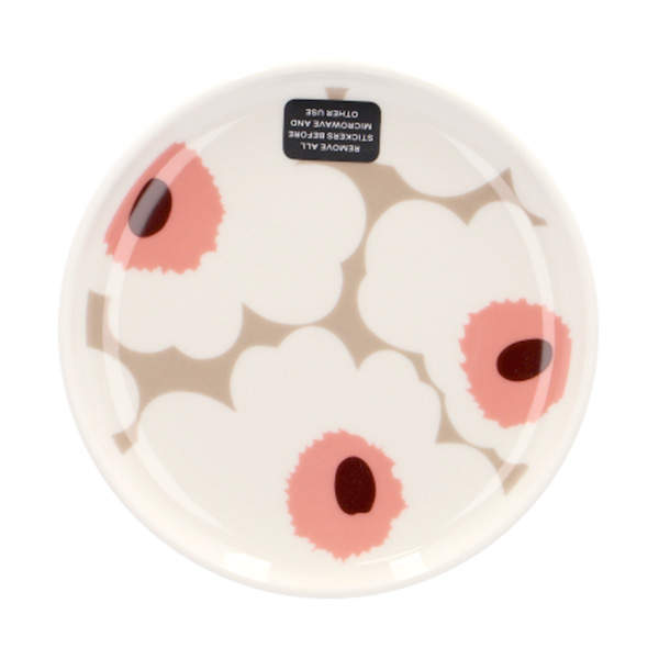 Marimekko マリメッコ Unikko ウニッコ お皿 プレート 13.5cm クレイ×ホワイト
