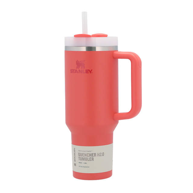 STANLEY スタンレー The Quencher H2.O FlowState Tumbler 真空 スリムクエンチャー ホットコーラル 1.18L 40oz